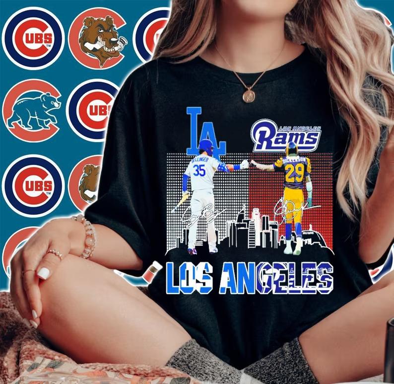 Los Angeles Sellinser vs Los Angeles Rams Dickerson signature shirt