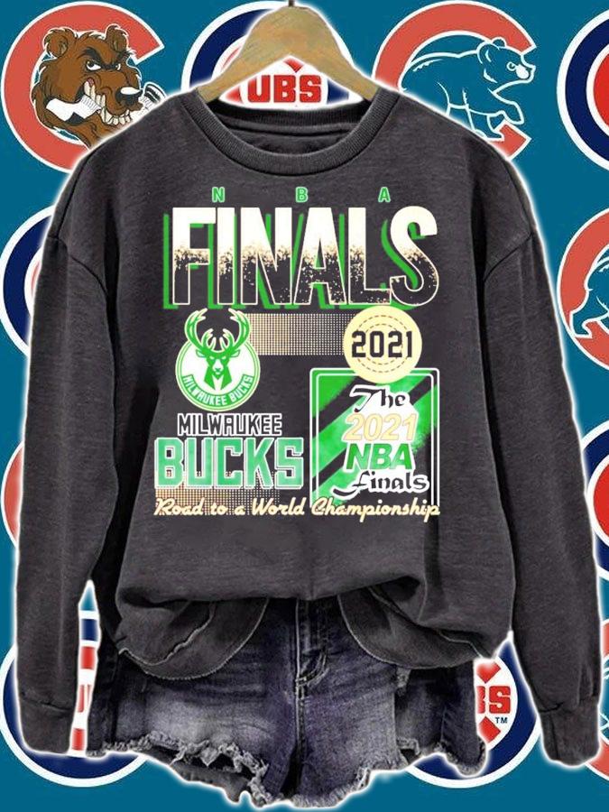 NBA Finals Milwaukee Bucks road to a world Championship shirt sweatshirt