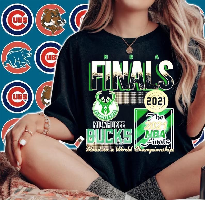 NBA Finals Milwaukee Bucks road to a world Championship shirt woman shirt