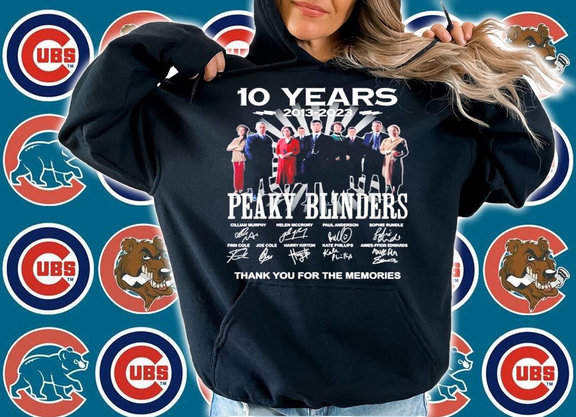 Official 10 Years 2013-2023 Peaky Blinders Signatures Thank You For The Memories Shirt hoodie