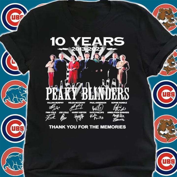 Official 10 Years 2013-2023 Peaky Blinders Signatures Thank You For The Memories Shirt shirt