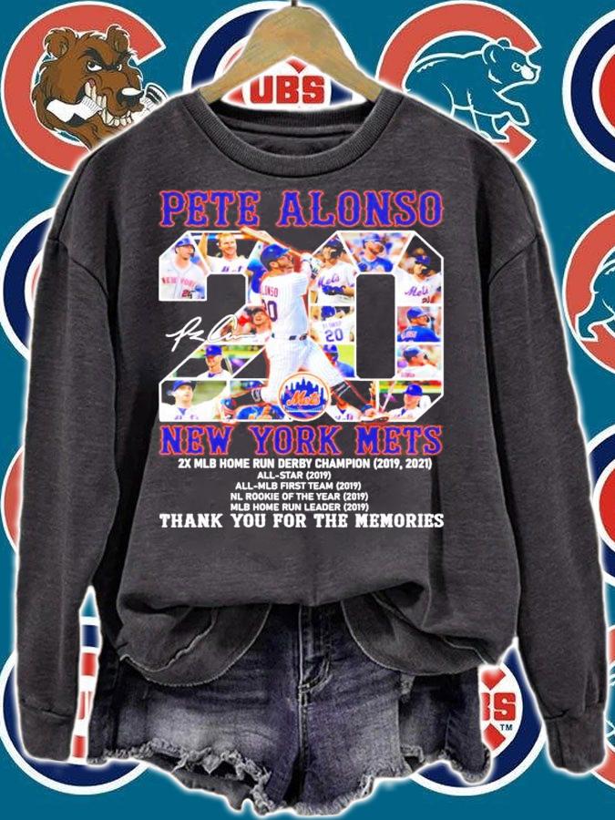 Pete Alonso New York Mets signature shirt sweatshirt