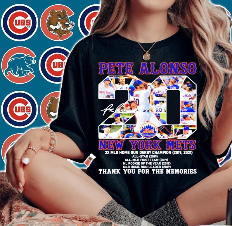 Pete Alonso New York Mets signature shirt woman shirt