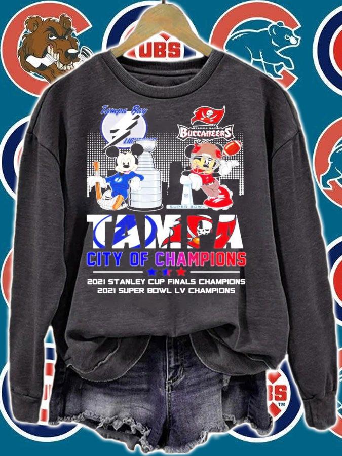 Tampa Bay Lightning Buccaneers TAMPA city of Champions shirt sweatshirt
