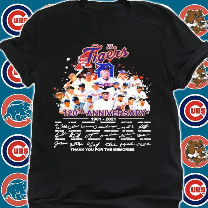 The Tigers 120th anniversary 1901-2021 signatures all team shirt