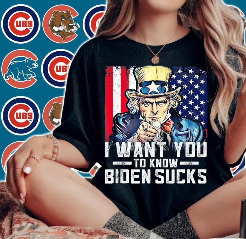 Uncle Sam I Want You To Know Biden Sucks USA Flag shirt woman shirt