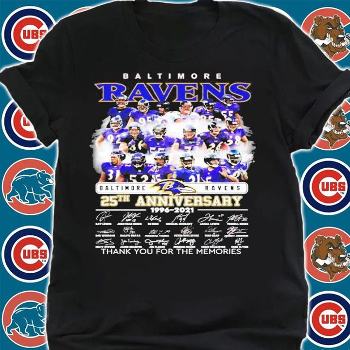 Baltimore Ravens Lamar 25th anniversary 1996-2021 thank you for the memories shirt shirt