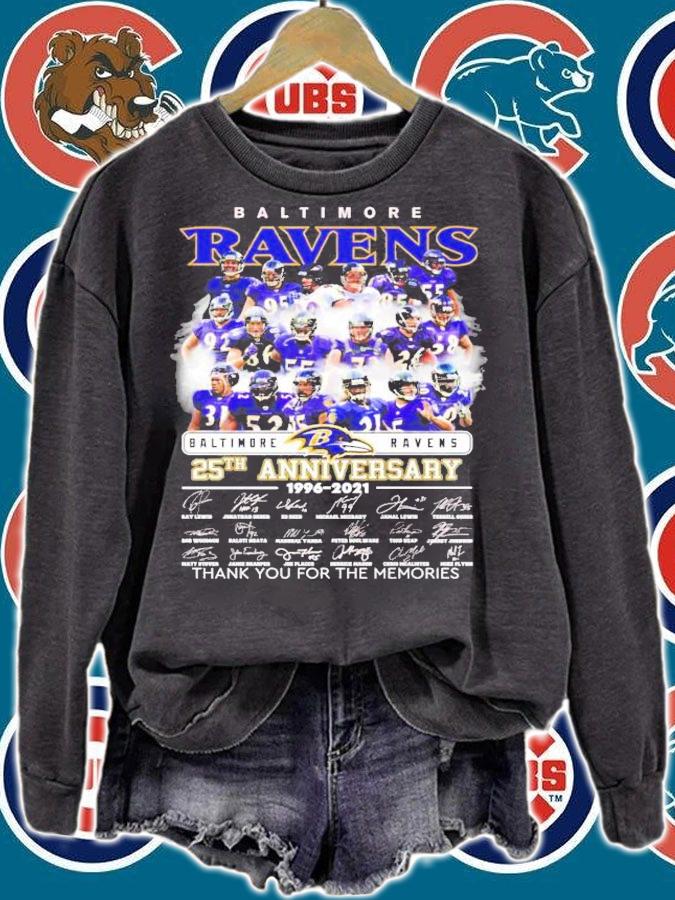 Baltimore Ravens Lamar 25th anniversary 1996-2021 thank you for the memories shirt sweatshirt