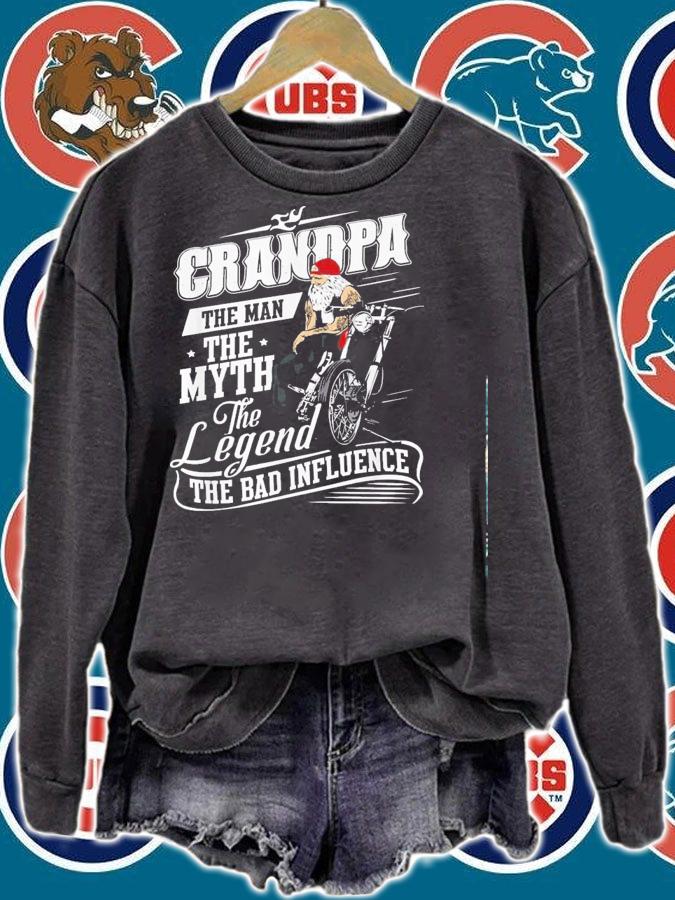 Motorbike Grandpa Man Myth Legend Bad Influence Shirt.Jpg
