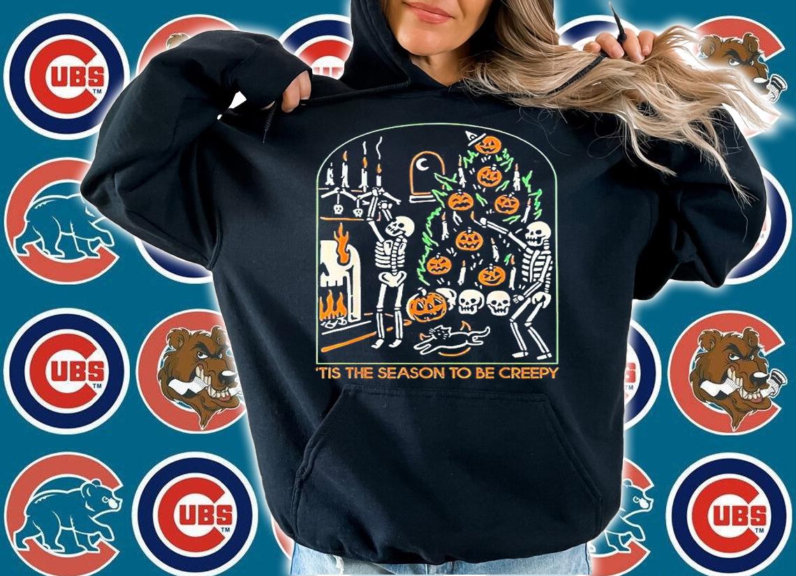 Skeleton Pumpkin Halloween tis the season to be creepy T-shirt hoodie