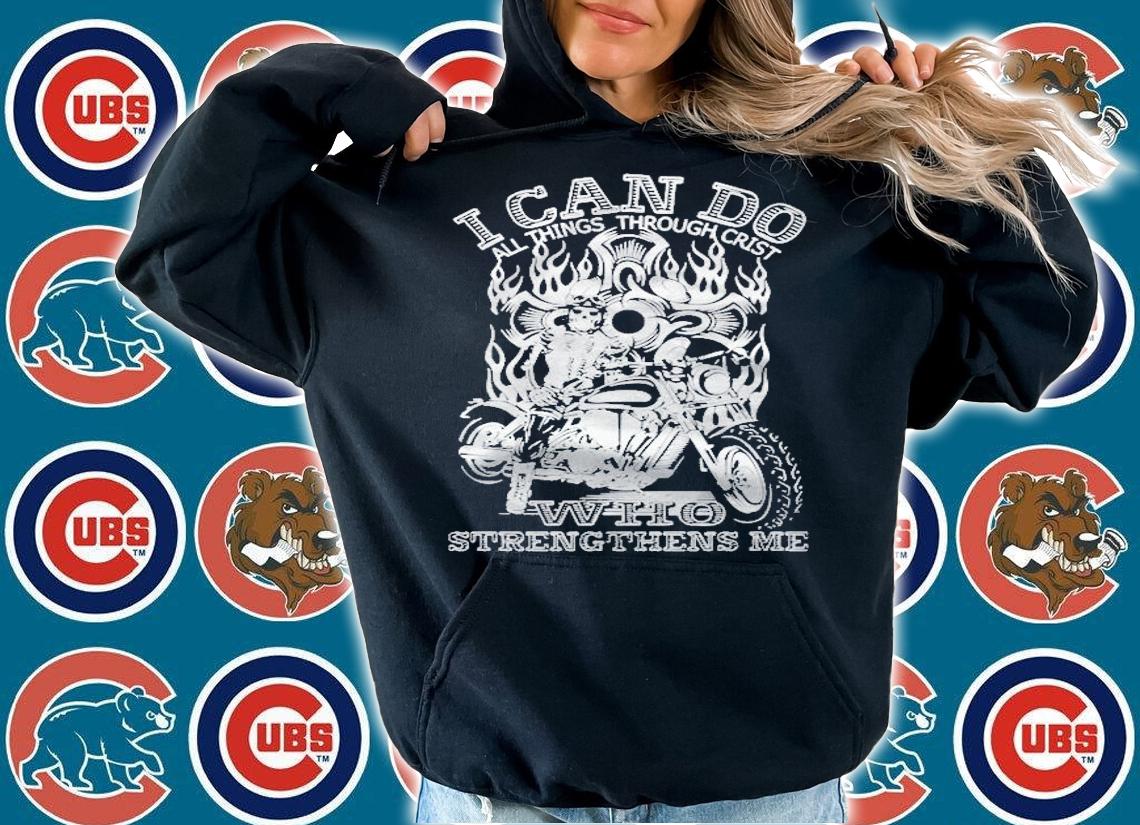 Strenght Biker Skull Motorcycles Gift Shirt hoodie