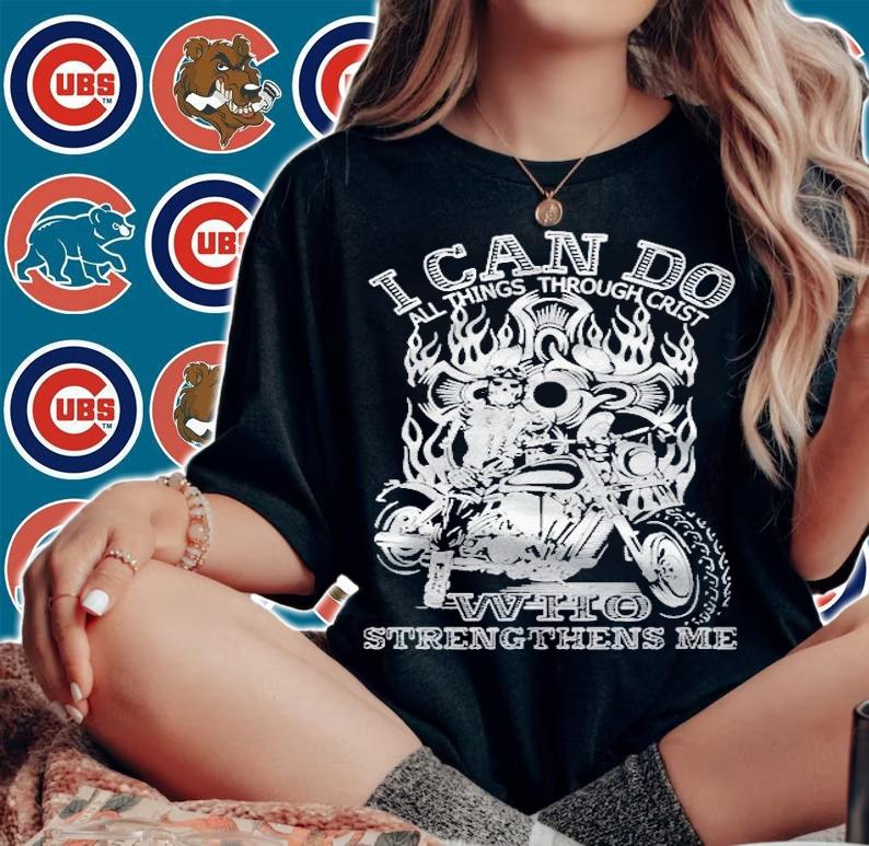 Strenght Biker Skull Motorcycles Gift Shirt woman shirt