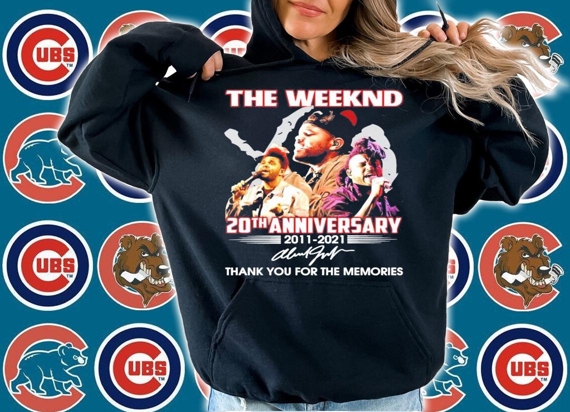 The weeknd 20th anniversary 2011-2021 signature shirt hoodie