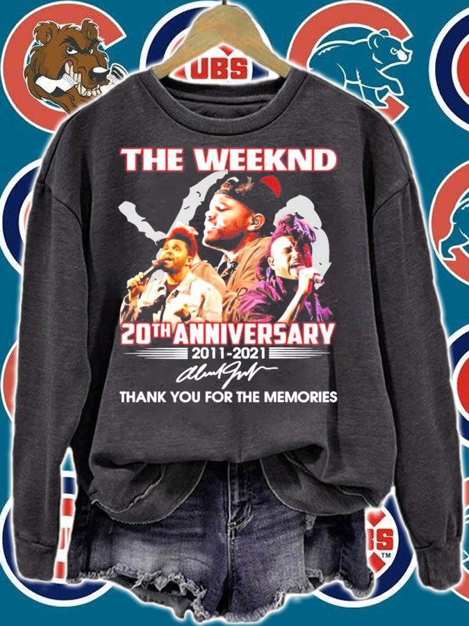 The weeknd 20th anniversary 2011-2021 signature shirt sweatshirt