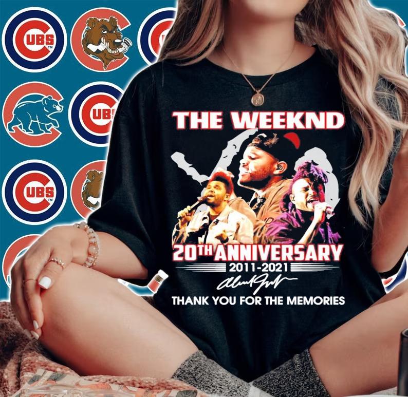 The weeknd 20th anniversary 2011-2021 signature shirt woman shirt
