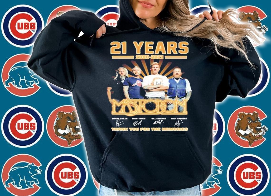 21 years 2000-2021 Mastodon signatures shirt