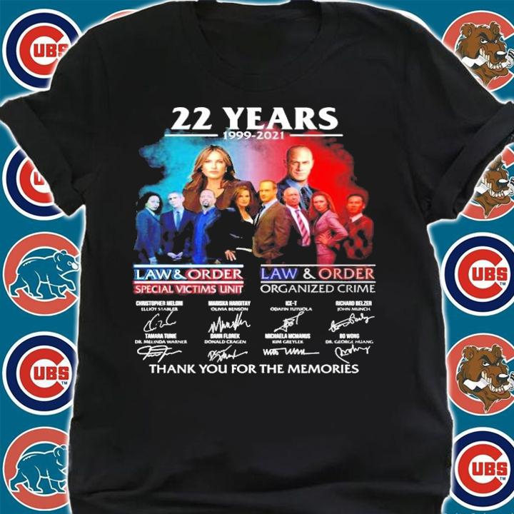22 years Law and Order Special Victims Unit signatures shirt