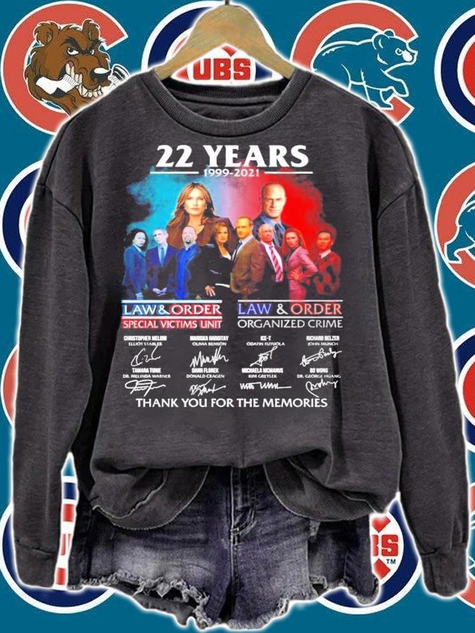 22 years Law and Order Special Victims Unit signatures shirt