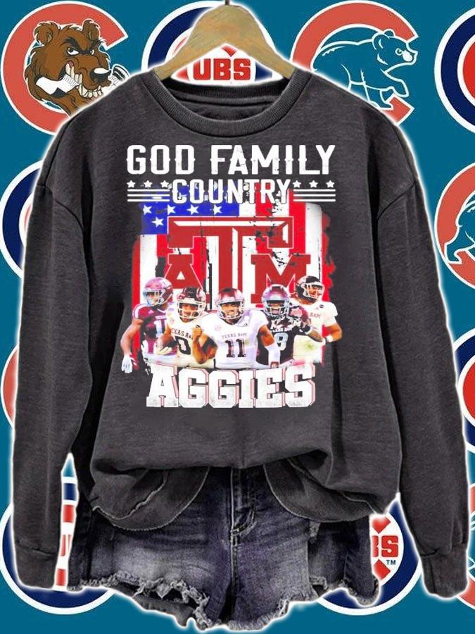 God Family country Texas A&M Aggies shirt sweatshirt