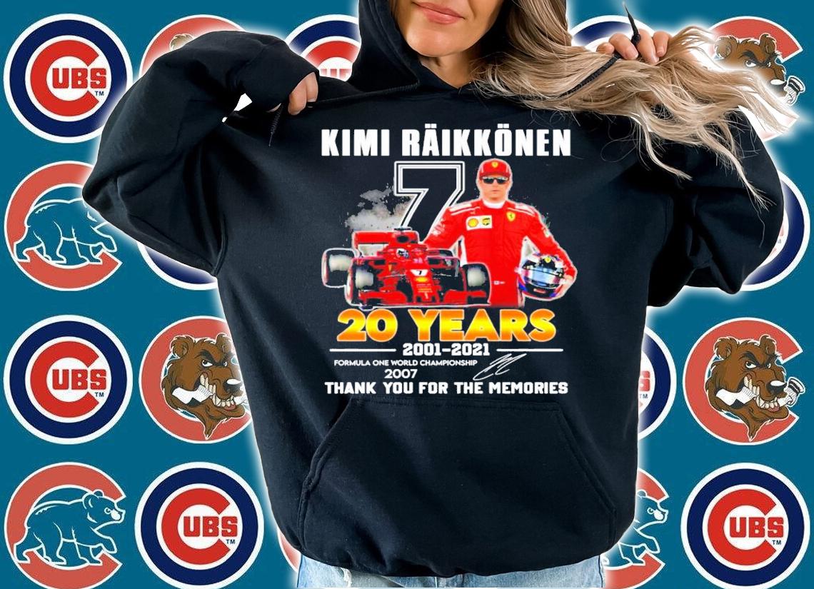 Kimi Raikkonen 20 years 2001-2021 signatures shirt