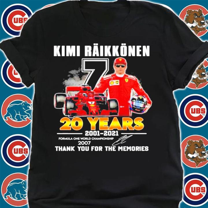 Kimi Raikkonen 20 years 2001-2021 signatures shirt
