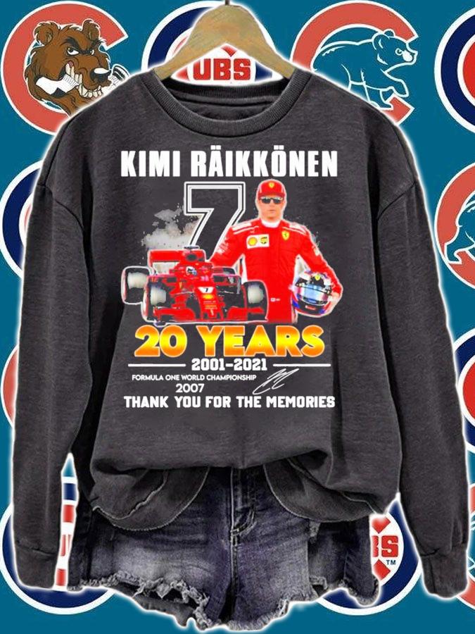 Kimi Raikkonen 20 years 2001-2021 signatures shirt