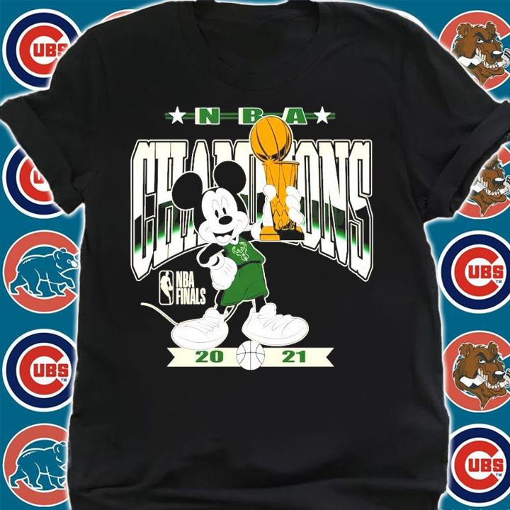 Milwaukee Bucks Mickey Mouse cup NBA Finals shirt shirt