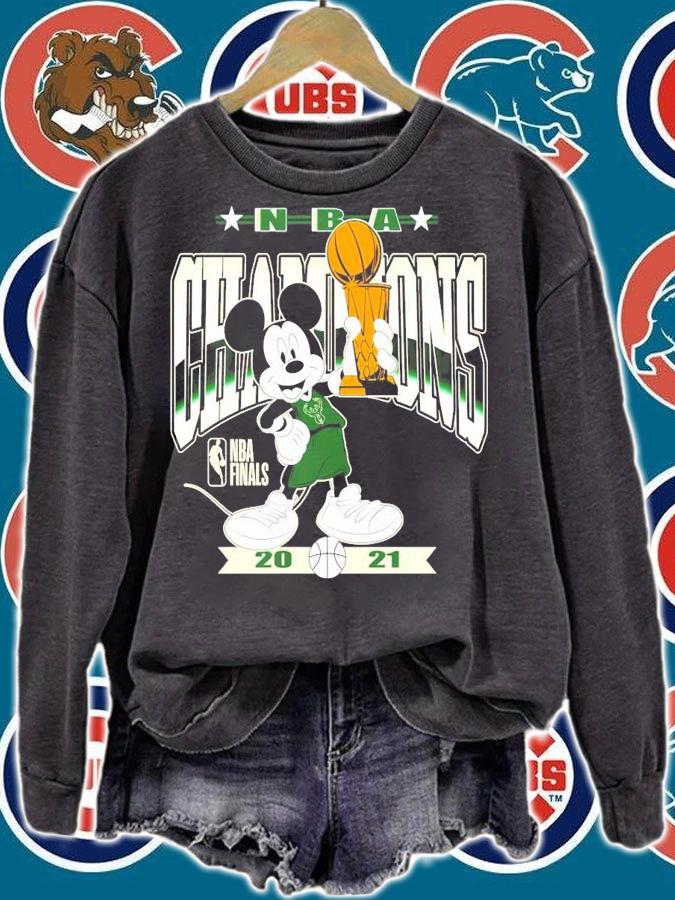 Milwaukee Bucks Mickey Mouse cup NBA Finals shirt sweatshirt
