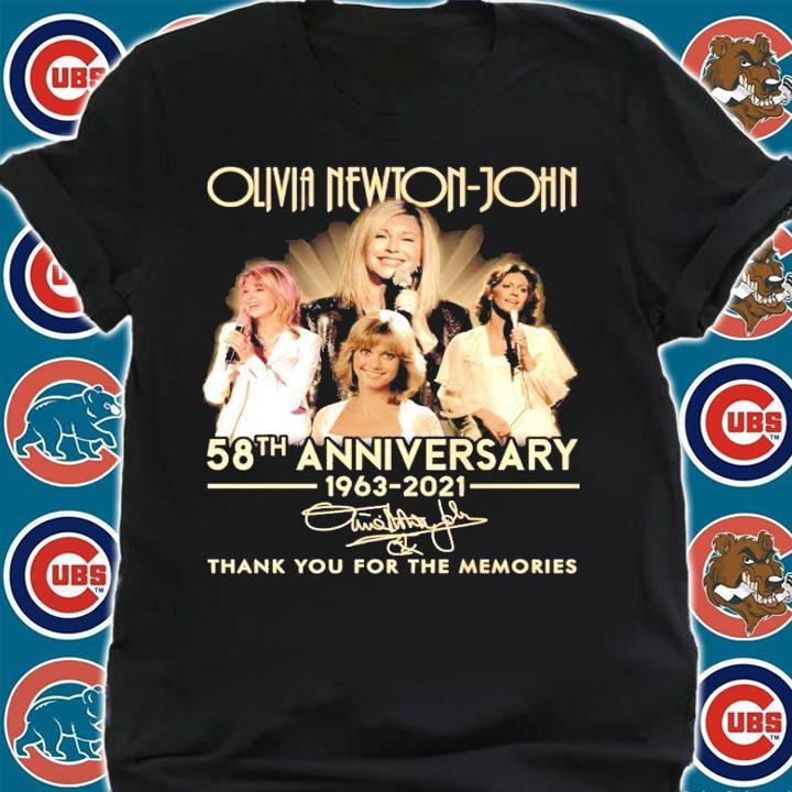 Olivia Newton-John 58th anniversary 1963-2021 signature shirt-standard-scale-4_00x shirt