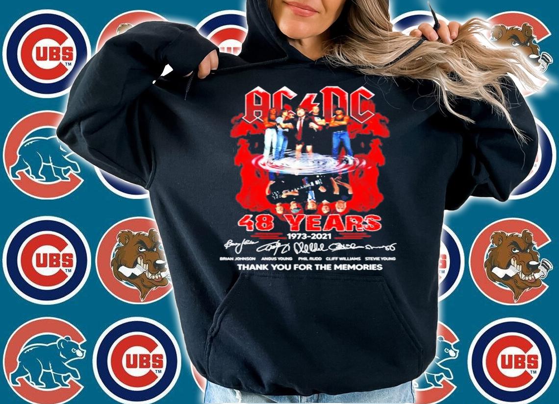 ACDC 48 years 1973-2021 signature thank you for the memories shirt