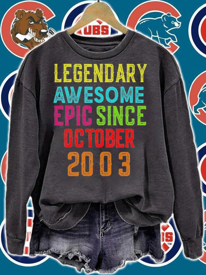 Best 18th Birthday Legendary Awesome Epic Since October T-Shirt sweatshirt