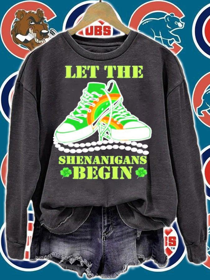 Chucks and pearls let the shenanigans begin St.Patrick's Day shirt