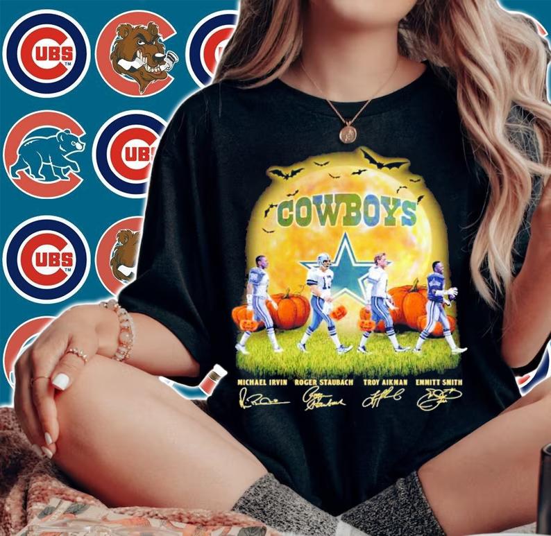 Dallas Cowboys Abbey Road Halloween signatures shirt