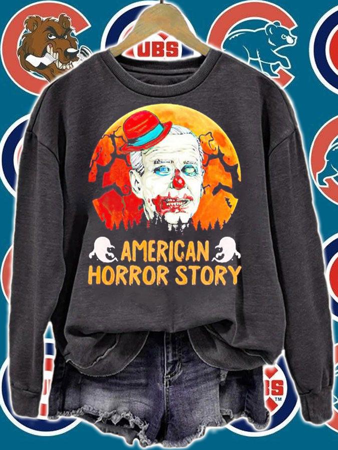 Joe Biden Horror American Clown Story Halloween Anti Biden t-shirt sweatshirt