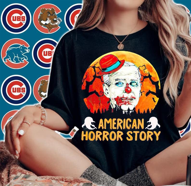 Joe Biden Horror American Clown Story Halloween Anti Biden t-shirt woman shirt