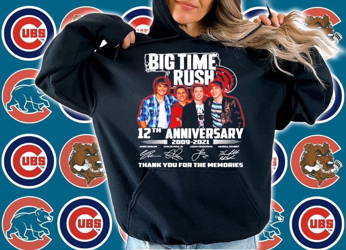 Official Big Time Rush 12th anniversary 2009-2021 thank you for the memories shirt hoodie