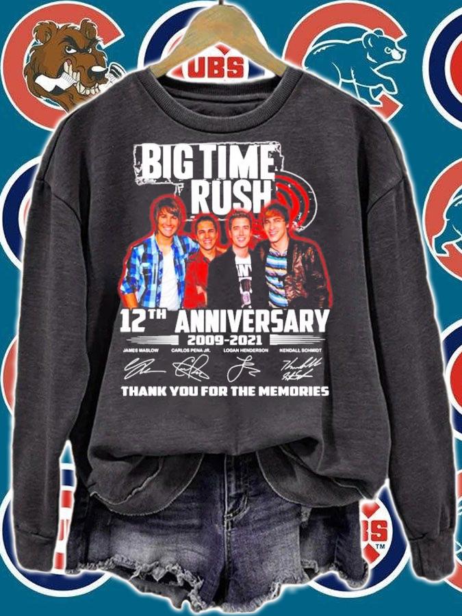 Official Big Time Rush 12th anniversary 2009-2021 thank you for the memories shirt sweatshirt