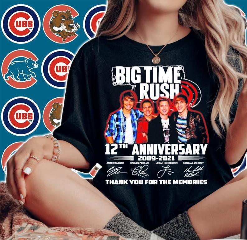 Official Big Time Rush 12th anniversary 2009-2021 thank you for the memories shirt woman shirt