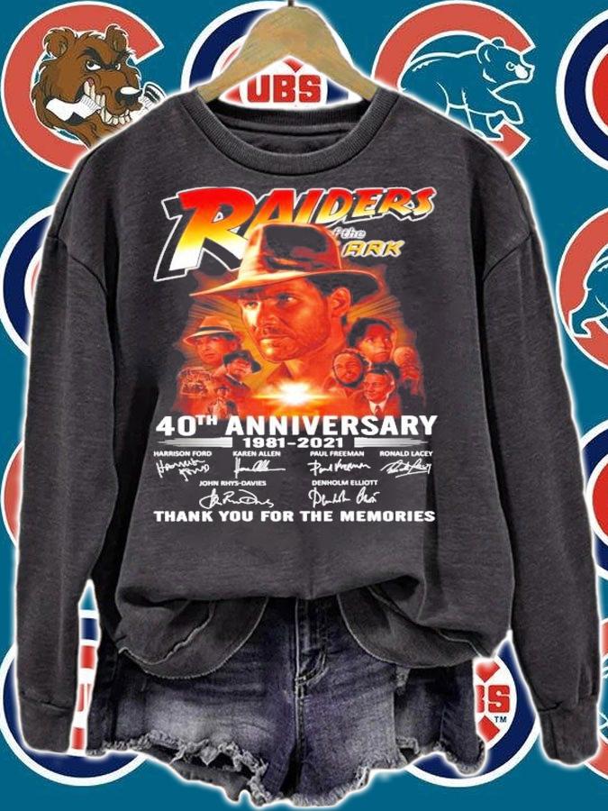 Raiders of the ARK 40th anniversary 1981-2021 thank you for the memories t-shirt sweatshirt