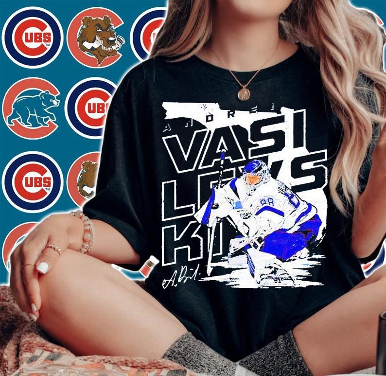 Tampa Bay Lightning Andrei Vasilevskiy player map signature T-shirt
