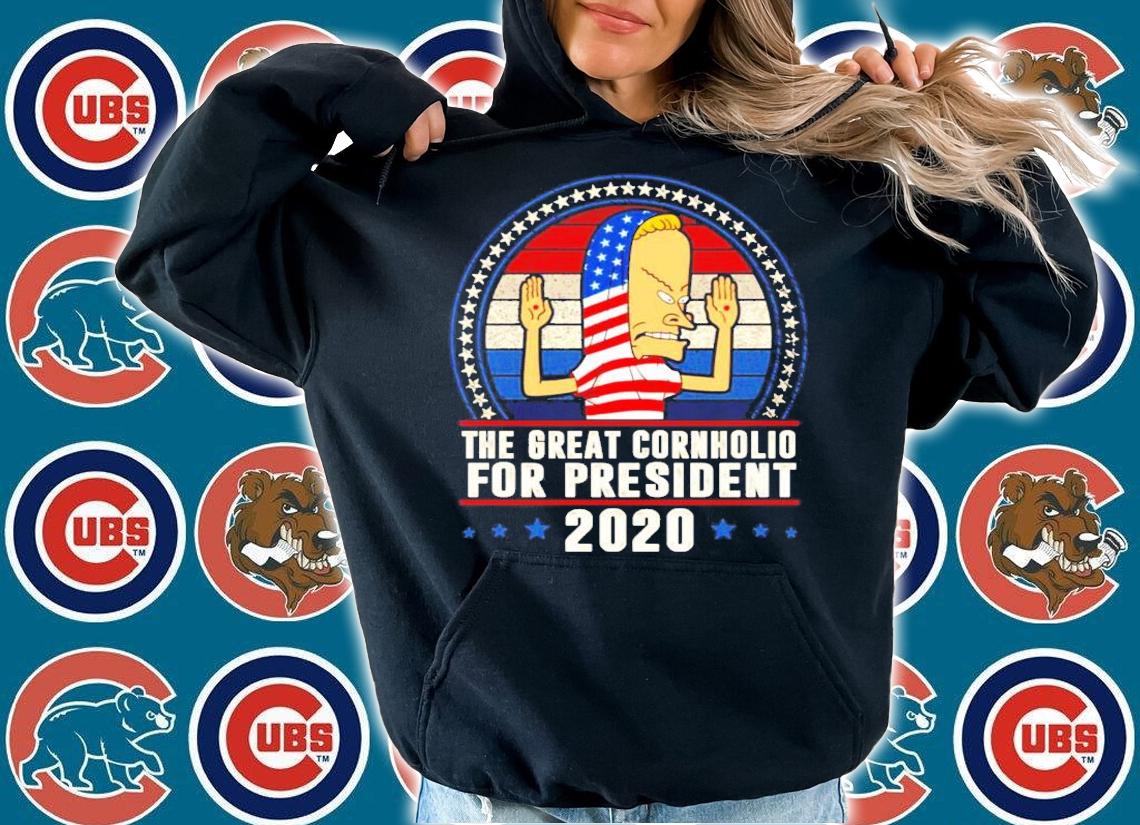 The great cornholio for president 2020 vintage shirt hoodie