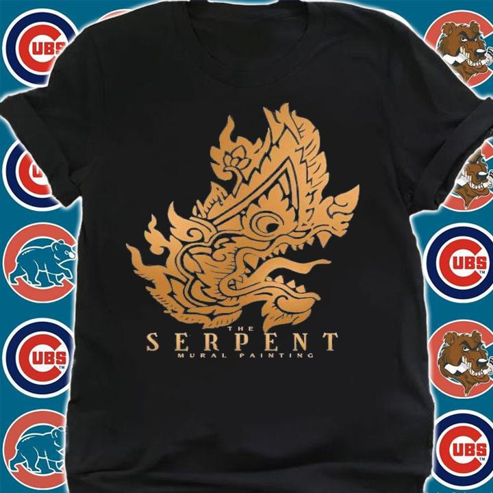 The serpent mural painting golden shirt shirt