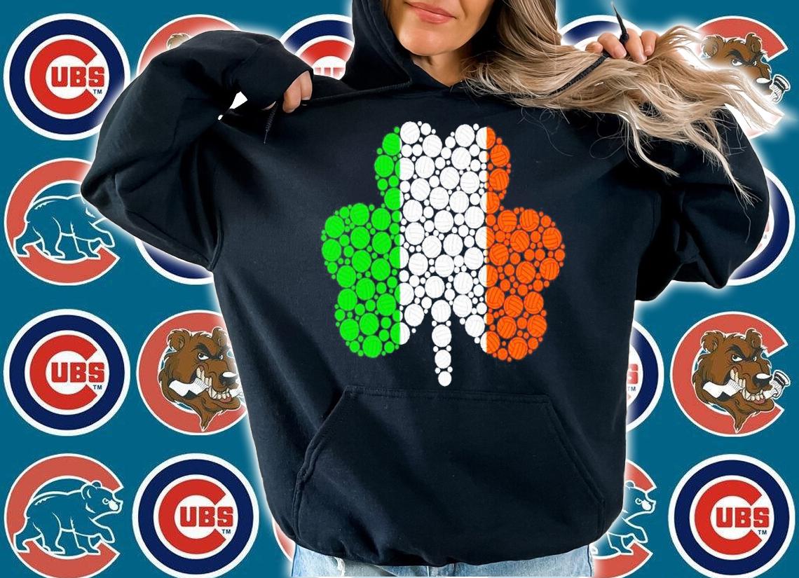 Volleyball St.Patrick's Day shamrock Irish Flag shirt hoodie