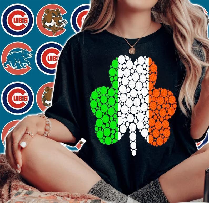 Volleyball St.Patrick's Day shamrock Irish Flag shirt woman shirt