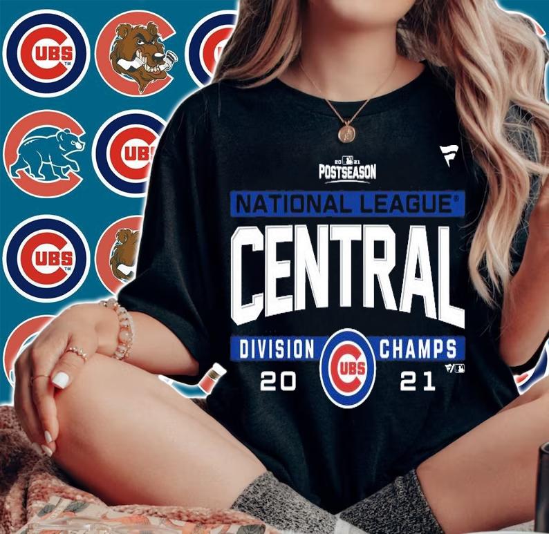 Chicago Cubs National League NL Central Division Champions 2021 T-Shirt woman shirt