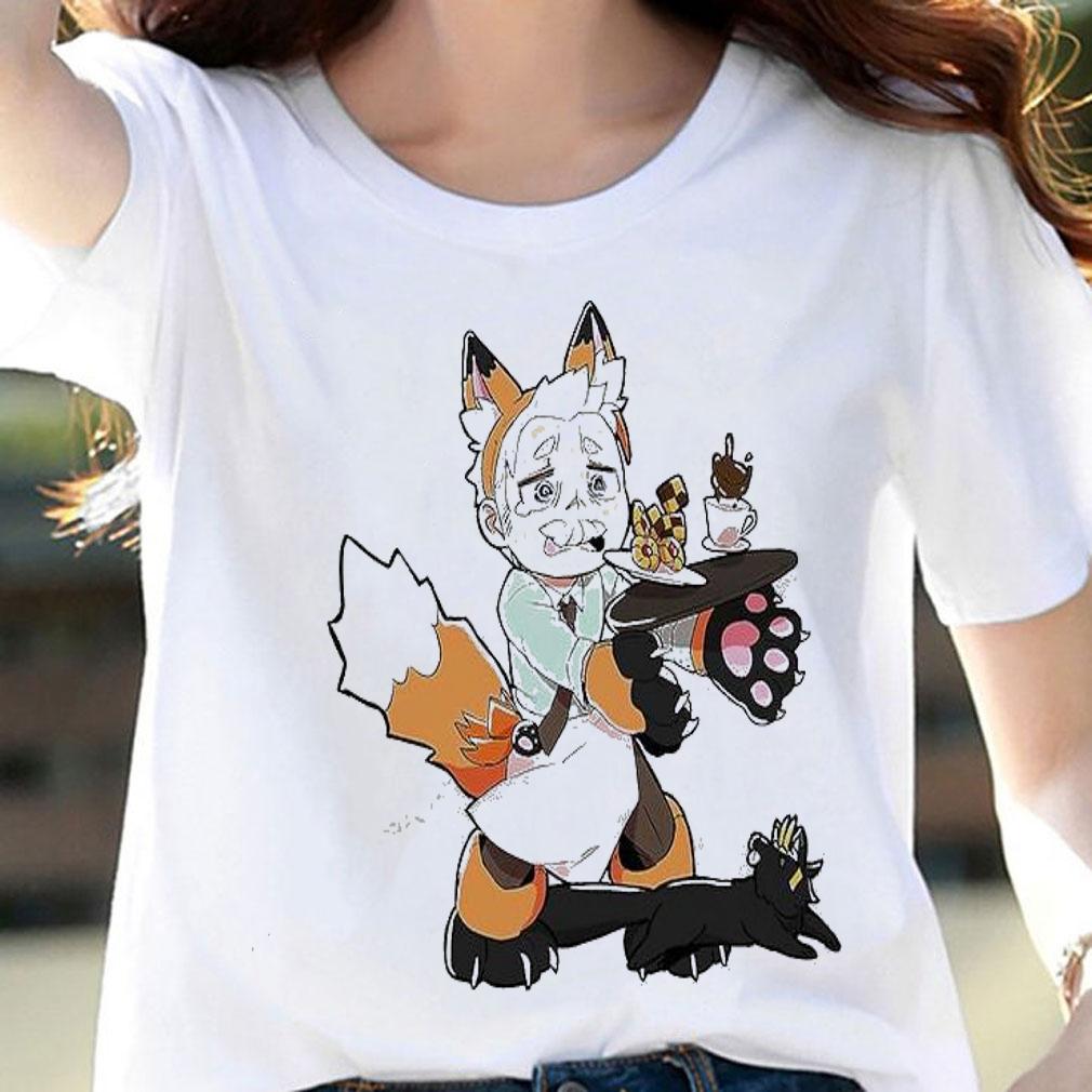 Fox Cafe funny art shirt woman shirt