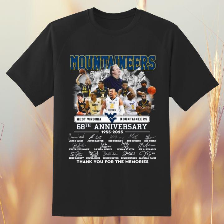West Virginia Mountaineers 68Th Anniversary 1955–2023 Signatures T-Shirt