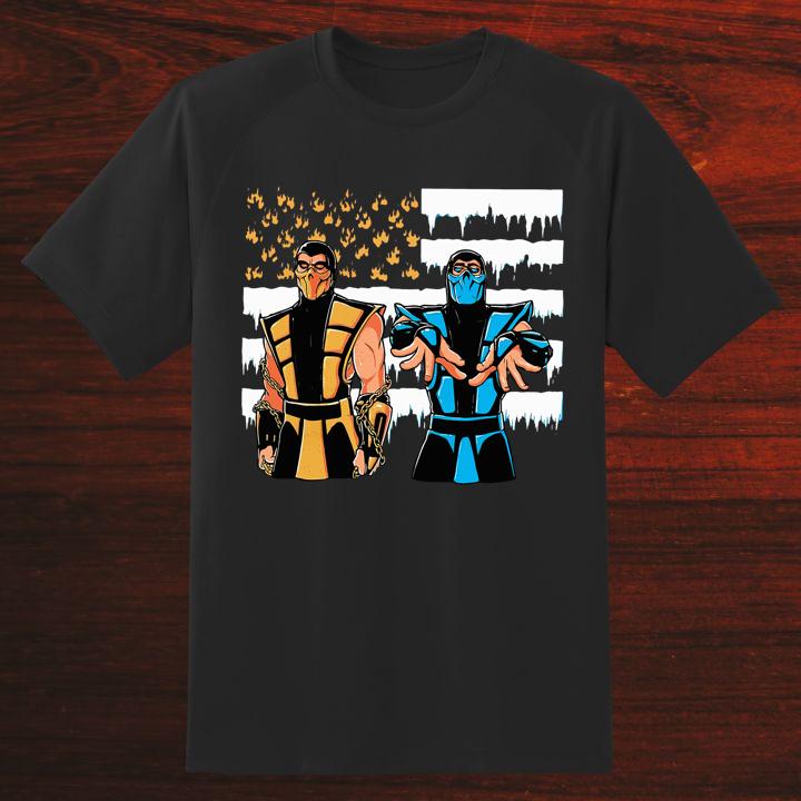 Mortal Kombat American Flag 4Th Of July T-Shirt