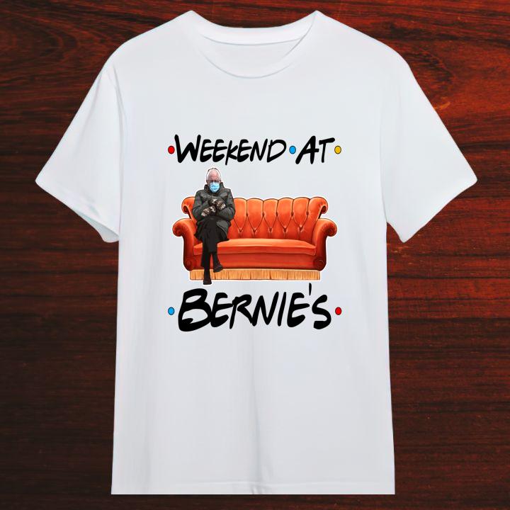 Bernie Sanders Mittens Meme Weekend At Bernie's Friends Shirt