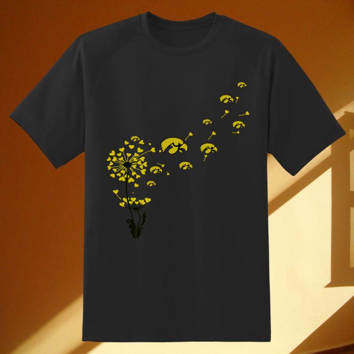 Dandelion Flower Iowa Hawkeye Logo T-Shirt – Unique & Stylish Fan Gear